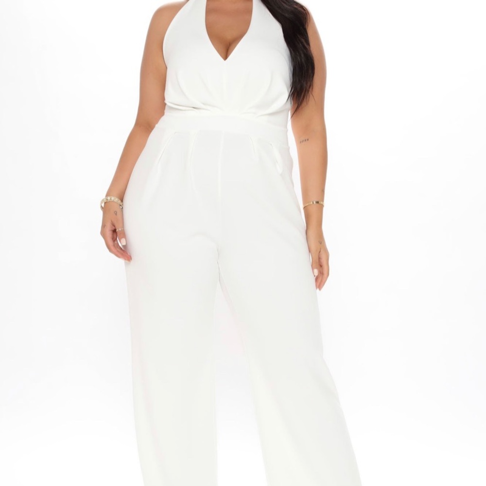 Classic ending jumpsuit-white